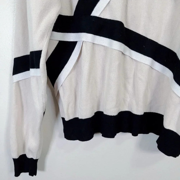 Topshop Geometric Stripe Long Sleeve Pullover - Picture 10 of 16